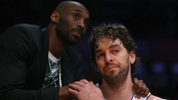 Pau Gasol and Kobe Bryant on the Los Angeles Lakers