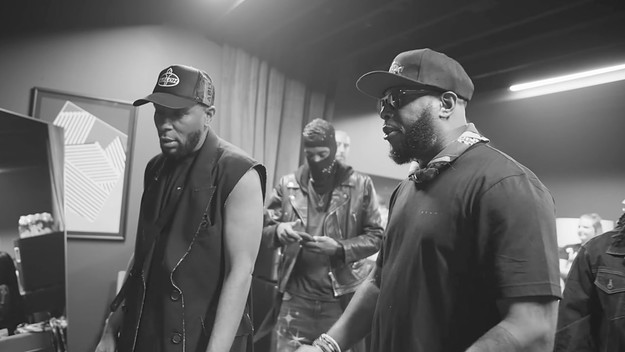 A screenshot from the video for Black Star's "So Be It."