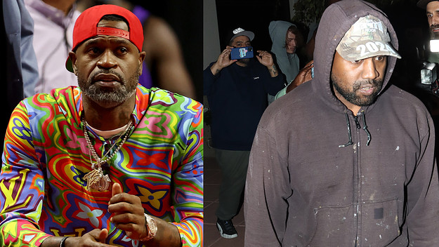 Stephen Jackson and Ye are pictured