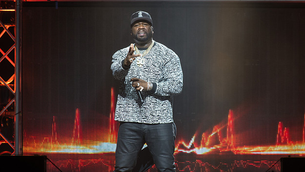 50 Cent performs at AccorHotels Arena on June 17, 2022