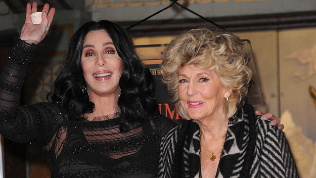 Cher and her mother Georgia Halt during a ceremony at Grauman's Chinese Theatre