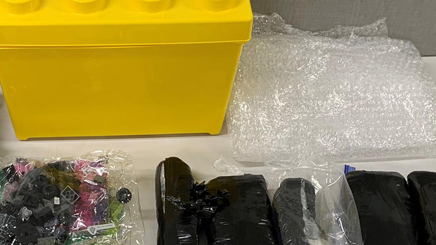 Photo of the box which contained approximately 15,000 candy-colored fentanyl pills