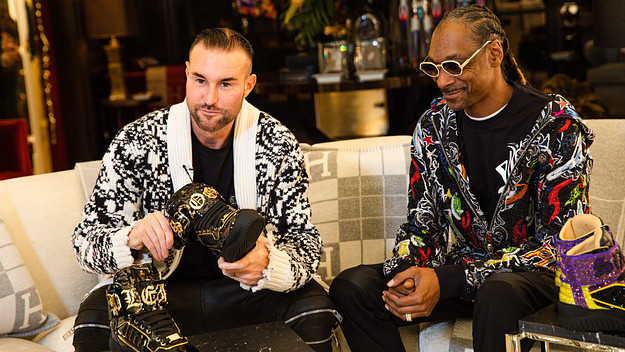 Phillipp Plein and Snoop Dogg at a launch party