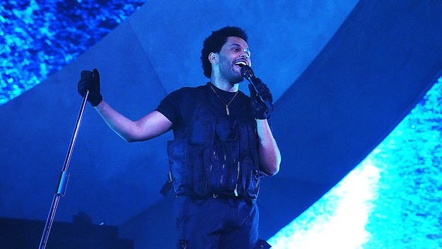 The Weeknd performing at Coachella 2022