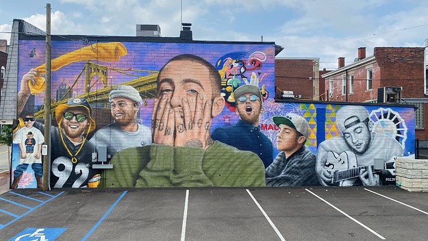 Gustavo Zermeño Jr's Mac Miller mural at ID Labs