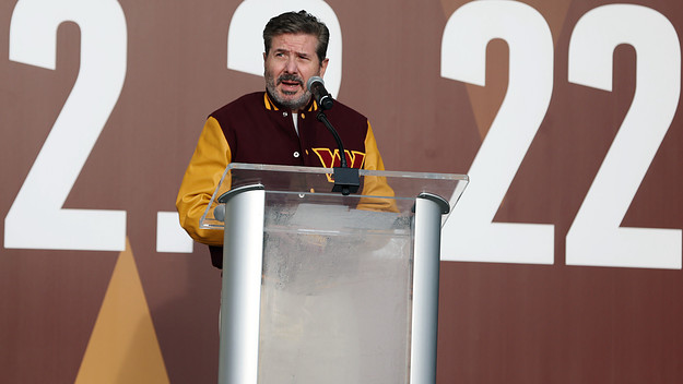 eam co-owner Dan Snyder speaks during the announcement of the Washington Football Team's name change