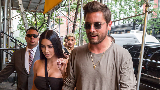 Kim Kardashian Scott Disick photographed in NY