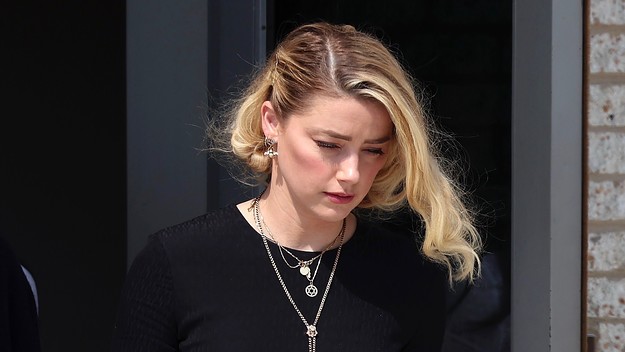 Actress Amber Heard departs the Fairfax County Courthouse