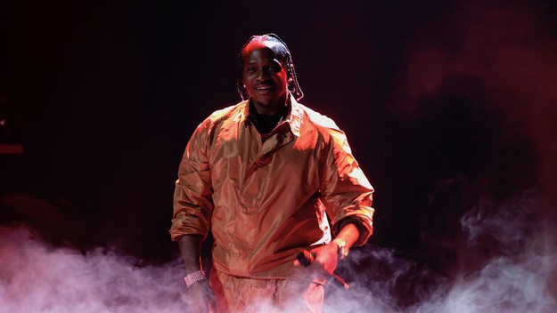 Pusha T onstage during the BET Hip Hop Awards 2022