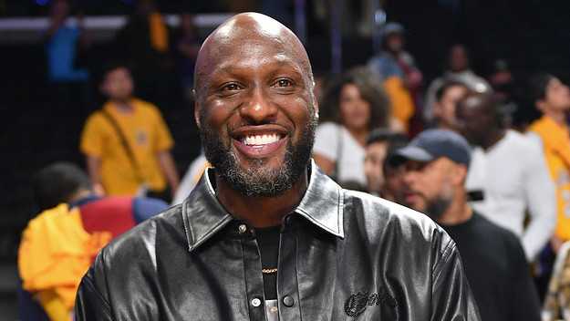Lamaor Odom is pictured at a game