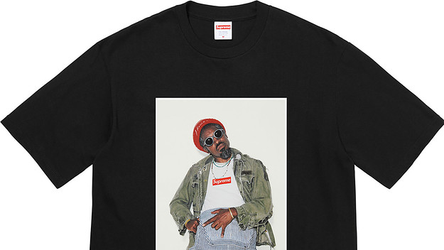 A look at a new Supreme shirt is shown