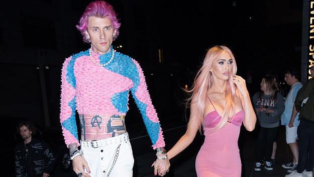MGK and Megan Fox are pictured at an event together