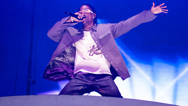 Travis Scott is seen performing for fans