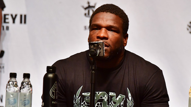 Frank Gore is pictured speaking with reporters