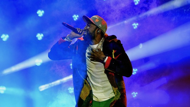 Meek Mill performs a surprise set during 2021 Made In America