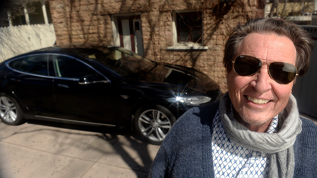 The father of Elon Musk is pictured with a smile