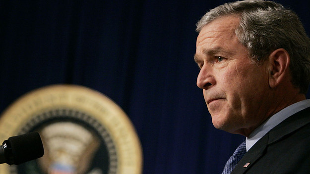 George W. Bush speaks at the White House