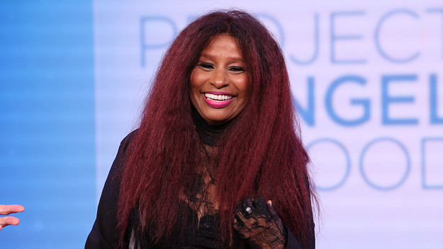 Chaka Khan appears at a televised fundraising special.