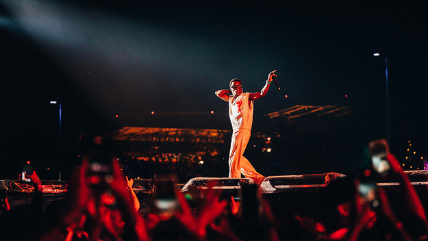 Headliner Wizkid performing at Rolling Loud Toronto 2022.