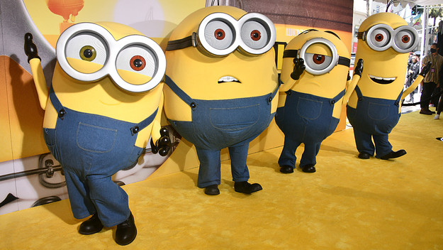 Minions Bob, Otto, Stuart and Dave attend "Minions: The Rise Of Gru" premiere.