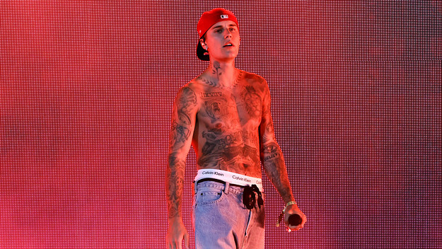 Justin Bieber performing at Coachella 2022