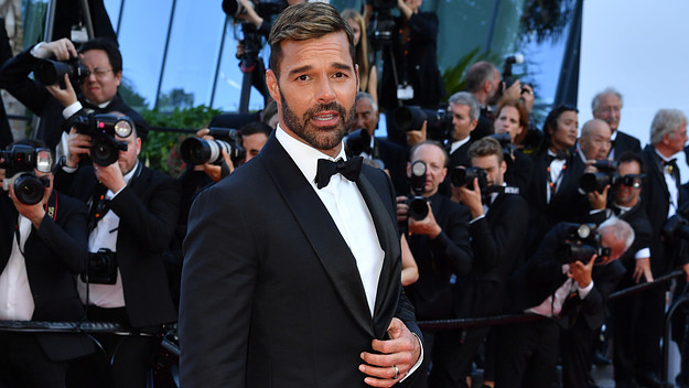 Ricky Martin is pictured at a red carpet event