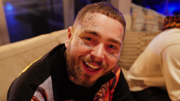 Post Malone is seen enjoying a hang session