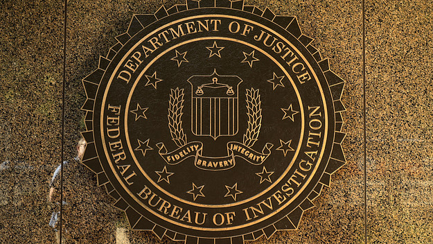 The FBI seal outside the Edgar J. Hoover Building.