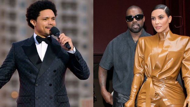 Trevor Noah, Kim Kardashian and Kanye West
