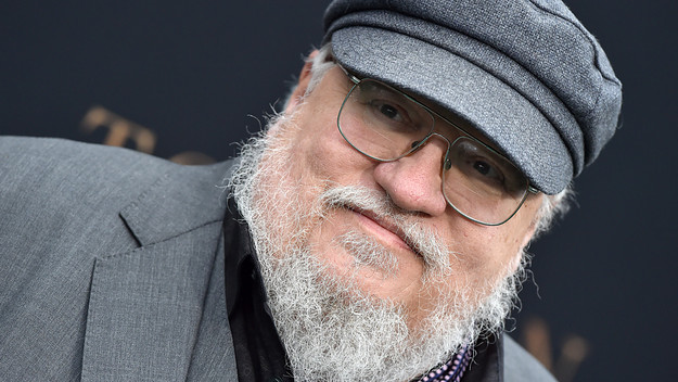 George R. R. Martin attends film screening.
