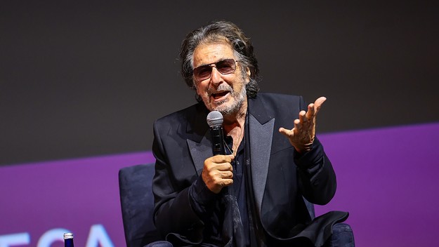 Al Pacino speaks on stage at the "Heat" Premiere during 2022 Tribeca Festiva
