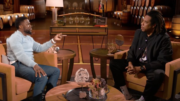 Kevin Hart and Jay Z in conversation