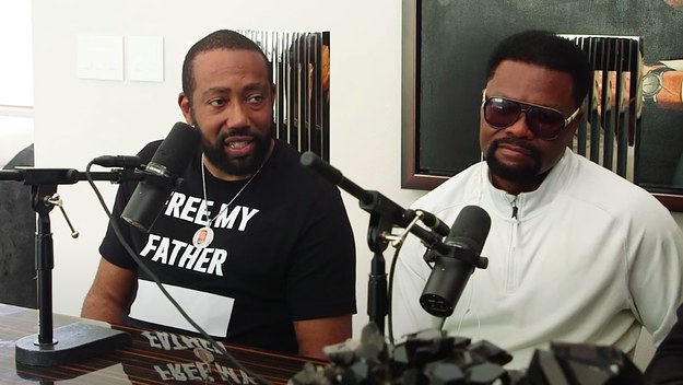 Larry Hoover Jr and J Prince are pictured in an interview setting