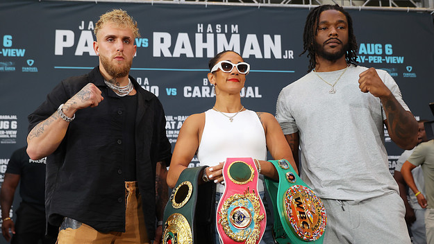 Jake Paul and Hasim Rahman Jr. attend press conference at Madison Square Garden