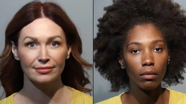 Two women from Florida are pictured in mugshots