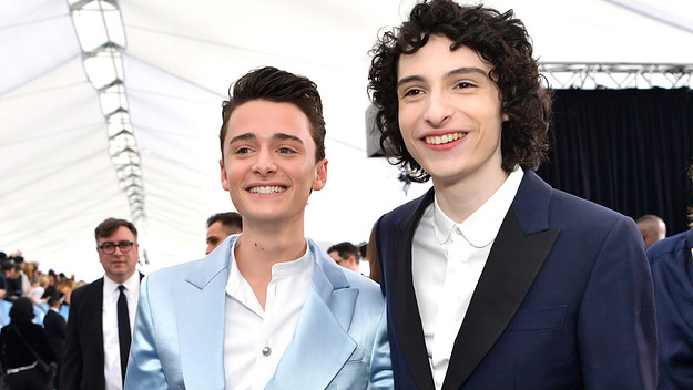 Finn Wolfhard and Noah Schnapp attend Screen Actors Guild Awards