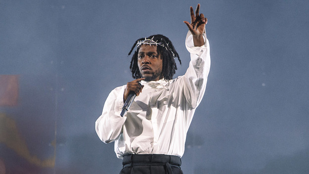 Kendrick Lamar performs at Glastonbury