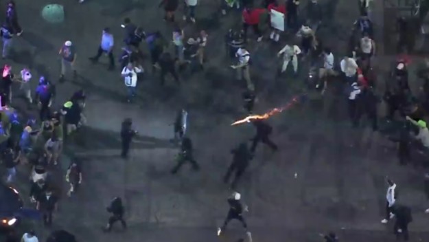 man arrested flame thrower lapd