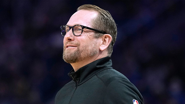 Nick Nurse in a black zip up