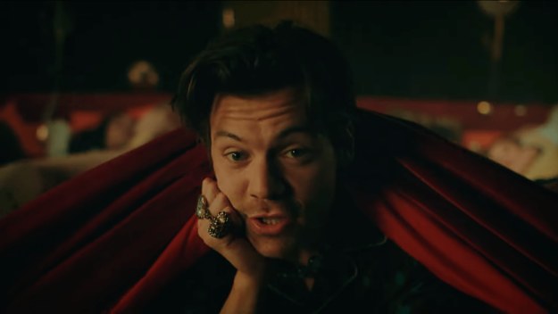 Still from Harry Styles music video for 'Late Night Talking'