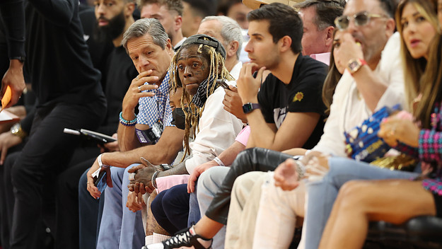 Lil Wayne attends Game 7 between the Phoenix Suns and Dallas Mavericks