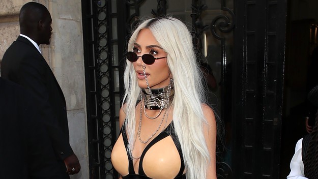 Kim Kardashian is seen on July 6, 2022 in Paris, France.
