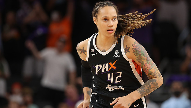 Britteny Griner is seen playing in a game