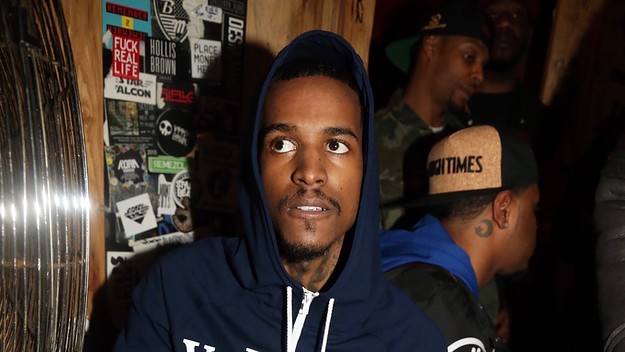 Recording artist Lil Reese backstage at Webster Hall