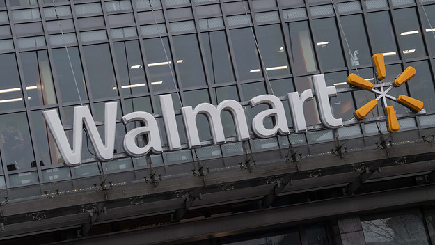 A logo for a Walmart location is pictured