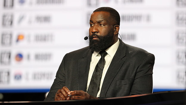 Kendrick Perkins during the 2021 NBA Draft