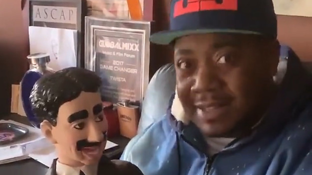 Twista, master of rapping very fast and also ventriloquism, apparently.