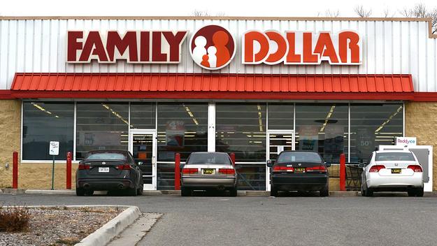 Family Dollar with cars parked out front