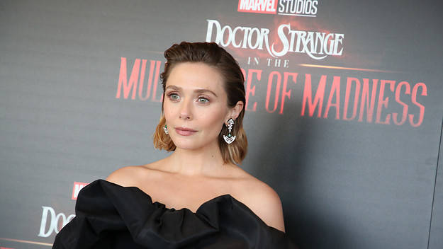 Elizabeth Olsen attends "Doctor Strange In The Multiverse Of Madness" screening.
