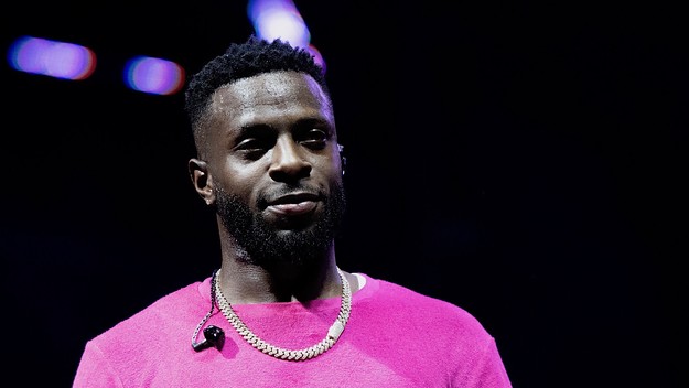 Rapper Isaiah Rashad performs in the Sahara Tent during Weekend 2, Day 2 of the 2022 Coachella